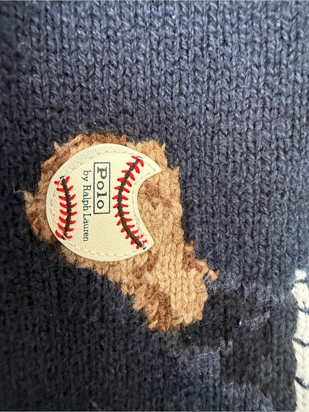 Polo Ralph Lauren x New York Yankees Polo Bear Sweater - Navy – Men’s M - MLB - Picture 5 of 8